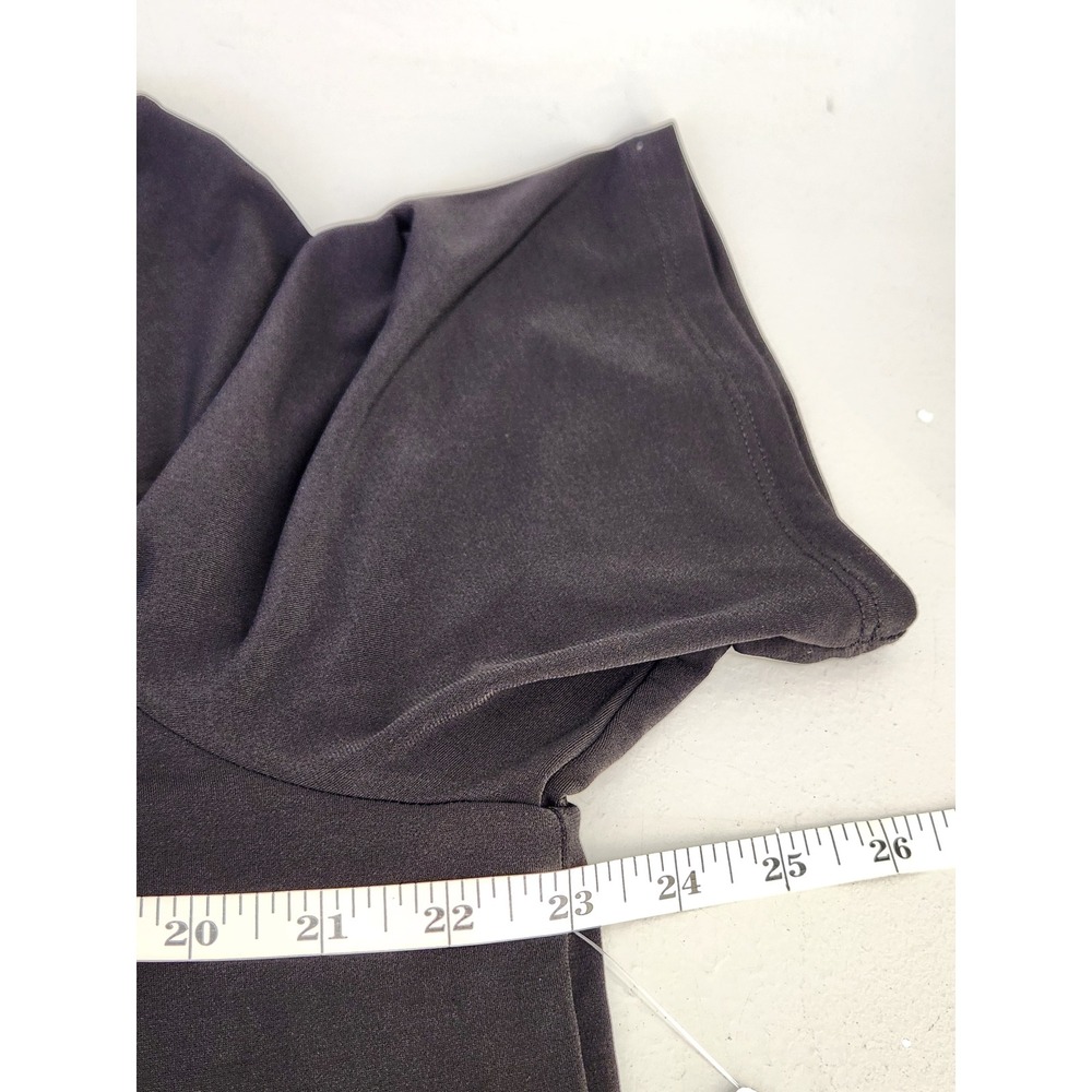Chico's Estella Side Tie Top Women 3/XL Black Short Sleeve Knit Scoop Neck - Picture 7 of 7